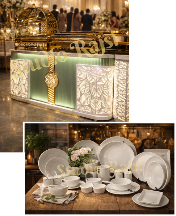 Premium Catering Counter Setup | Wedding Food Counter